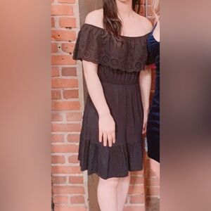 Off shoulder black dress